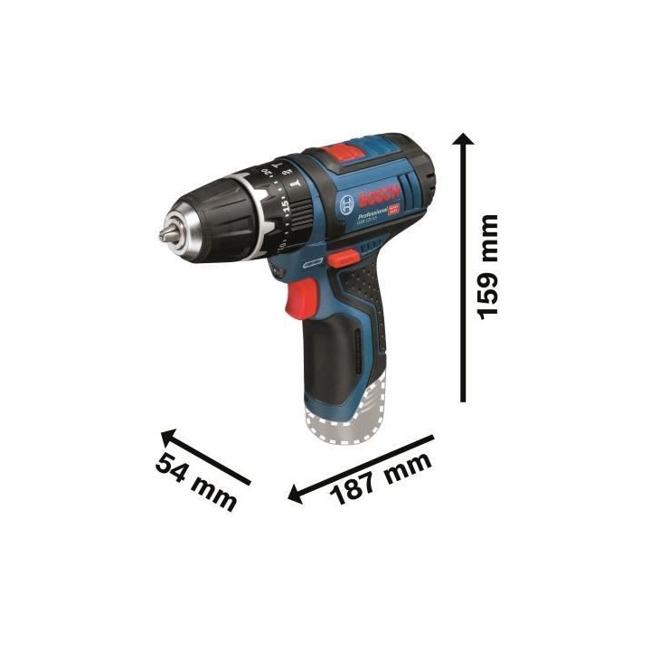 Perceuse-visseuse a percussion Bosch Professional GSB 12V-15, 2 batter