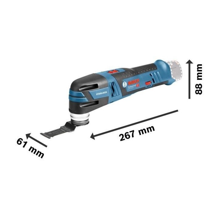 Découpeur-ponceur Bosch Professional GOP 12V-28 + 2 Batteries 3,0Ah +