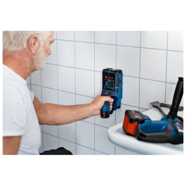Détecteur mural Bosch Professional D-Tect 200 C en sacoche avec drago