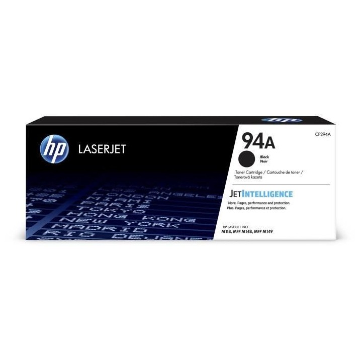 Toner Authentique HP Noir 94A CF294A - HP - Pour LaserJet Pro M118 / M