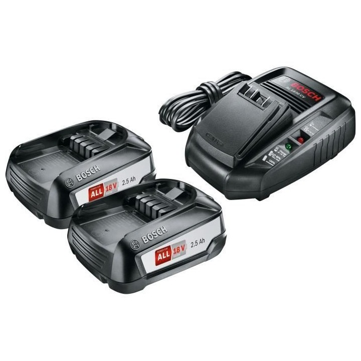 Kit de démarrage Bosch 18V (2 batteries 2,5Ah + chargeur AL 1830CV) -