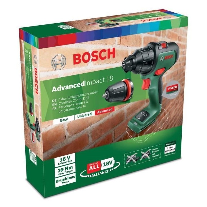 Perceuse a percussion sans-fil Bosch - AdvancedImpact 18 (Livrée sans
