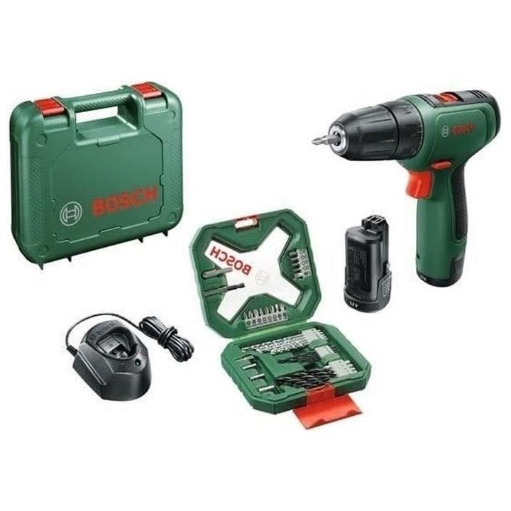 Perceuse visseuse Bosch EasyDrill 1200 avec 2 batteries, 1 chargeur, u