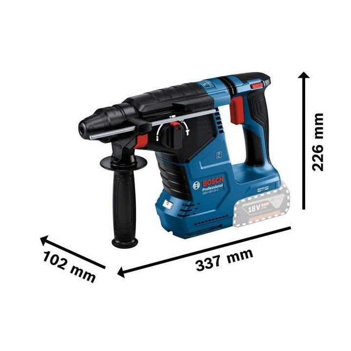 Perforateur SDS-PLUS Bosch Professional GBH 18V-24 C + 2 batteries 5.0