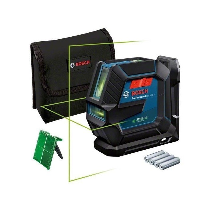 Laser lignes vert GLL 2-15 G avec support LB 10 - BOSCH - 0601063W00