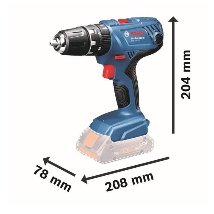 Perceuse a percussion Bosch Professional GSB 18V- 21 + 2 batteries 2,0