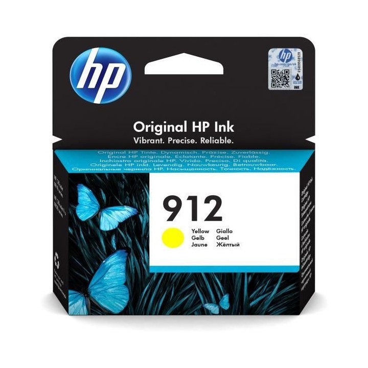 HP 912 Cartouche d'encre jaune authentique (3YL79AE) pour HP OfficeJet