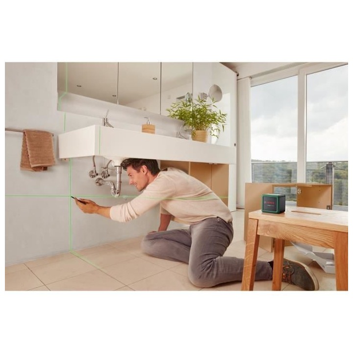 Laser lignes Bosch - Quigo Green - Technologie faisceau vert - Portée