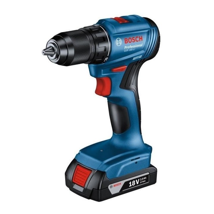 Perceuse-visseuse Bosch professional GSR 18V + 2 batteries 2,0Ah + cha