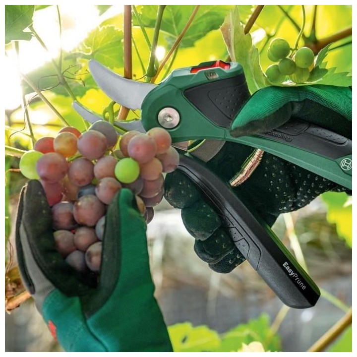 Sécateur EasyPrune sans fil - Bosch - Technologie Power Assist - Vert