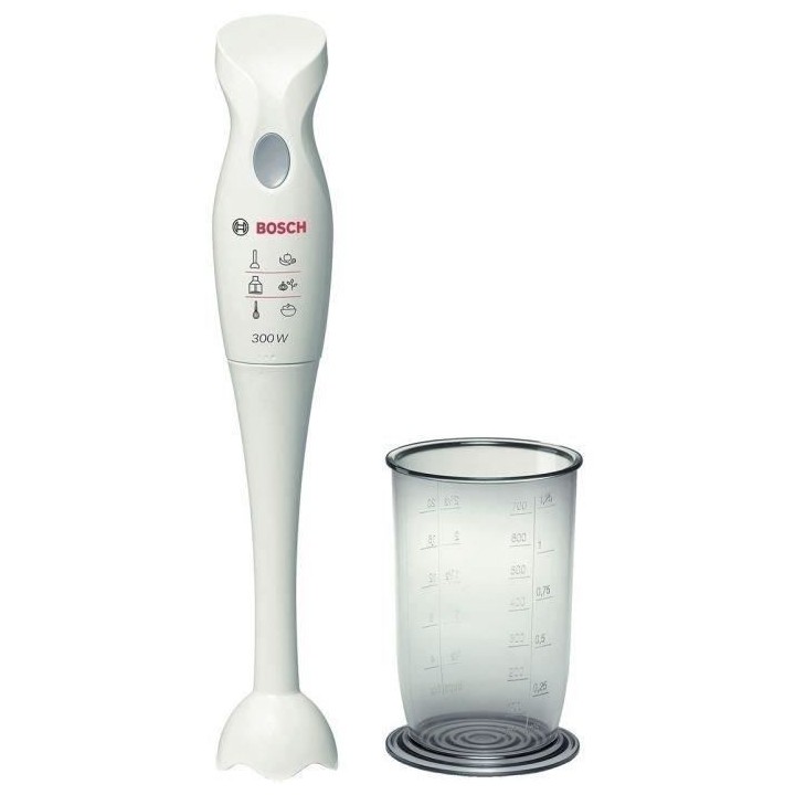 Mixeur plongeant - BOSCH MSM6B150 - Blanc - 300 W - Turbo