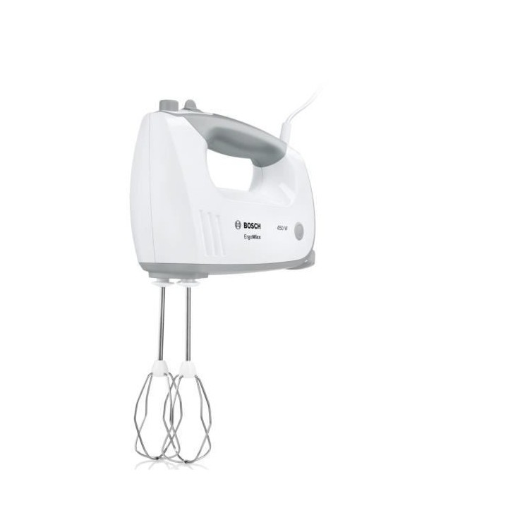 Batteur a main BOSCH MFQ36470 ERGOMIXX - 450W, 5 vitesses + pulse, acc