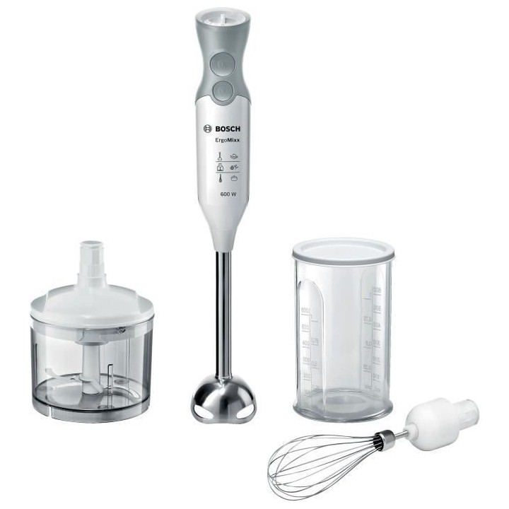 Mixeur plongeant BOSCH MSM66150 ERGOMIXX - Pied inox amovible, 600W, 1