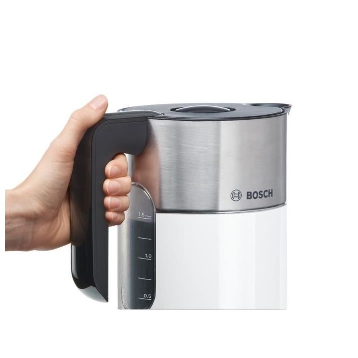 Bouilloire électrique BOSCH TWK8611P Styline - Blanc - 1.5L - 2400W -