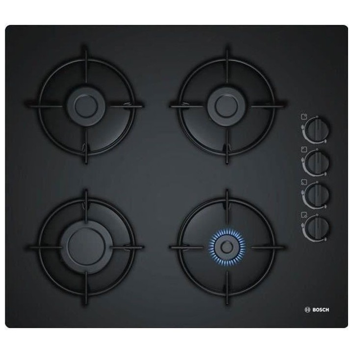 BOSCH POP6B6B10 Plaque de cuisson gaz - 4 foyers - 7400W - L56 x P48cm