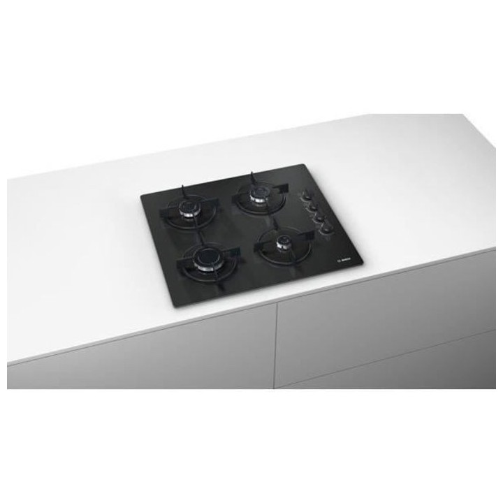 BOSCH POP6B6B10 Plaque de cuisson gaz - 4 foyers - 7400W - L56 x P48cm
