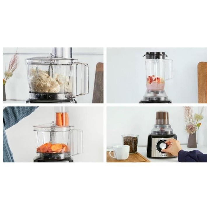 Robot multifonction BOSCH MULTI TALENT MCM3501M - Noir et inox