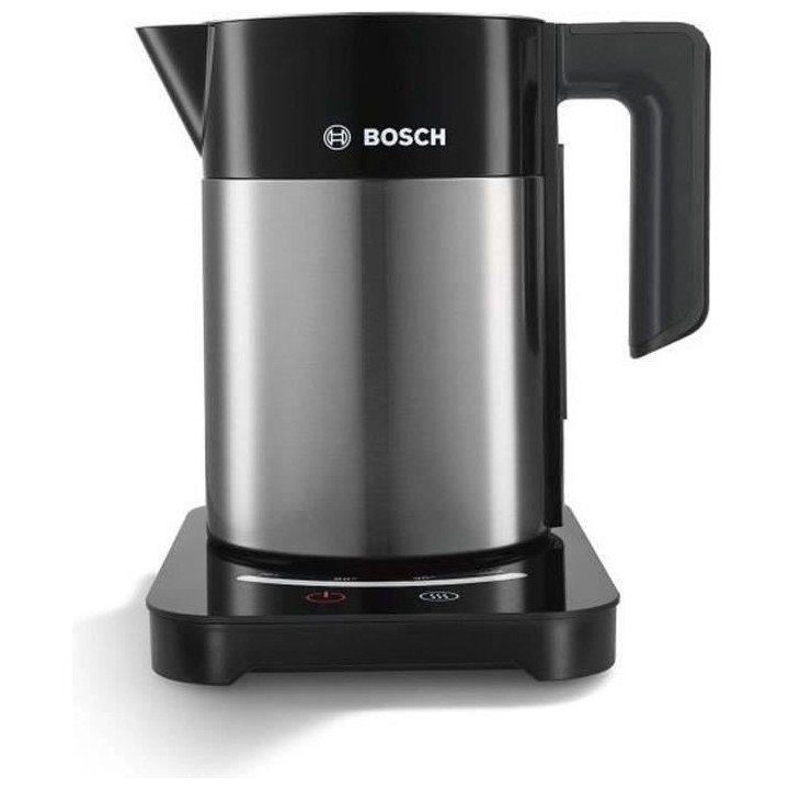 Bouilloire électrique programmable BOSCH TWK7203 - Noir et Inox - 1,7