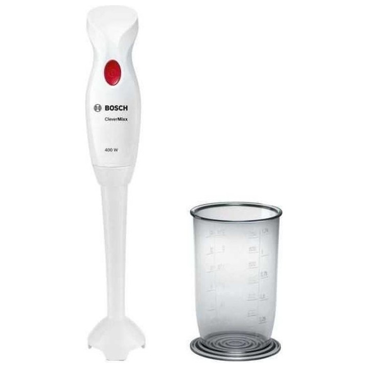 Mixeur plongeant BOSCH MSM14100 CLEVERMIXX - 400W, 1 vitesse, pied pla