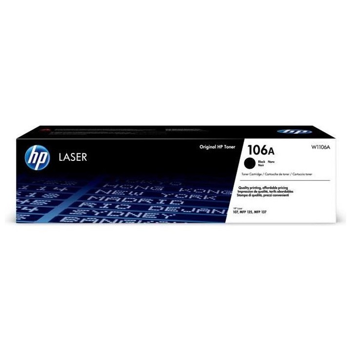 HP 106A Cartouche de toner noir authentique (W1106A) pour imprimantes