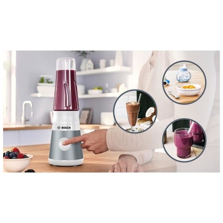 Mini Blender BOSCH VitaPower Serie 2 MMB2111T - Bol mixeur 0,8 L - 4 l