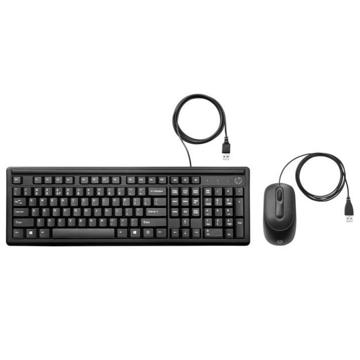 Clavier et souris filaires HP 160 - Noir - AZERTY