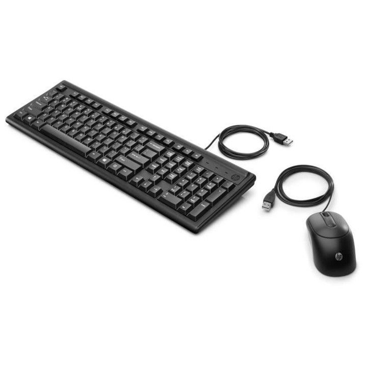 Clavier et souris filaires HP 160 - Noir - AZERTY