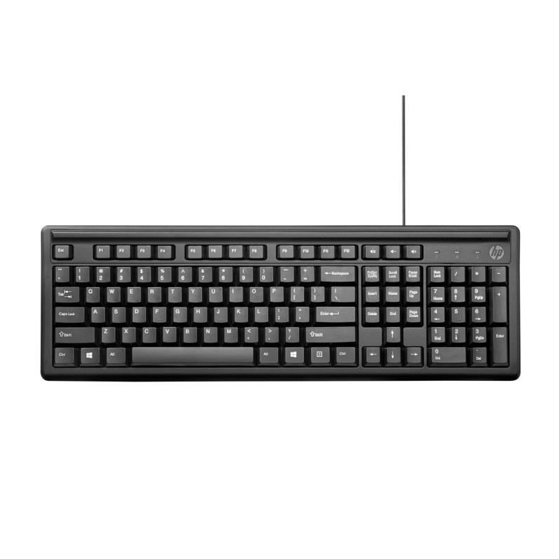 Clavier HP 100 - Filaire - Noir - AZERTY