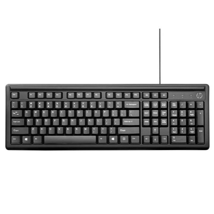 Clavier HP 100 - Filaire - Noir - AZERTY