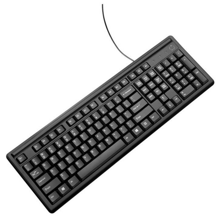 Clavier HP 100 - Filaire - Noir - AZERTY