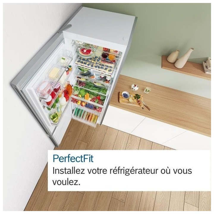Réfrigérateur combiné pose-libre BOSCH - KGN497ICT - 440L - No Fros