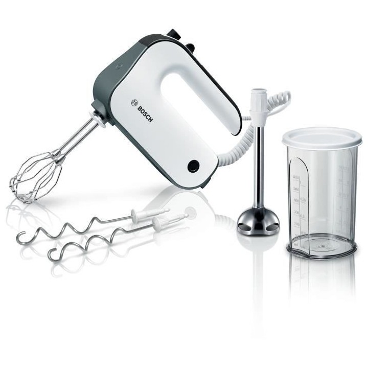 Batteur BOSCH - 850 W - 5 vitesses+turbo - blanc/anthracite