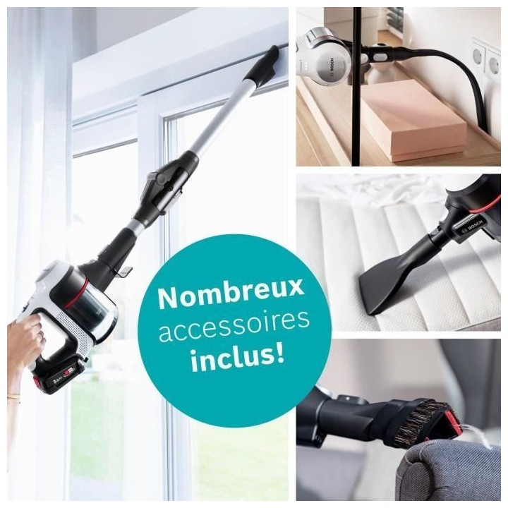 BOSCH BBS711W - Aspirateur Balai Multifonction sans fil Unlimited blan