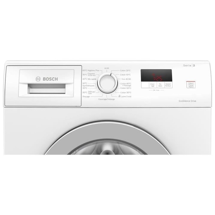 Lave-linge hublot BOSCH WAJ24037FR - 7 kg - Induction - L59,8cm - 1200