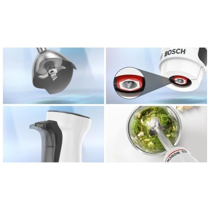 Mixeur plongeant - BOSCH - MSM4W410 ErgoMaster - Moteur 800W - 4 lames