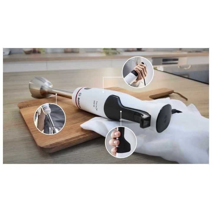 Mixeur plongeant - BOSCH - MSM4W410 ErgoMaster - Moteur 800W - 4 lames