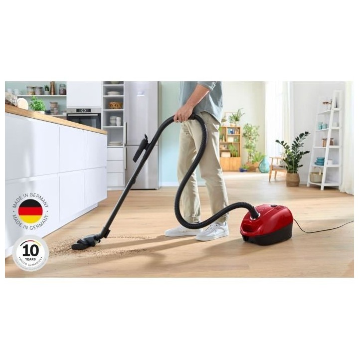 Aspirateur avec sac BOSCH GL38 - 600 W - 79 dB - HEPA - 10m - 4 L sac