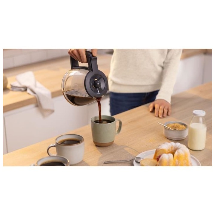 Cafetiere Filtre - BOSCH - TKA3M131 MyMoment - Blanche - verseuse verr