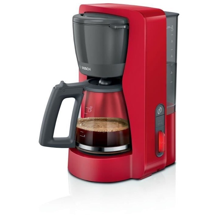 Cafetiere Filtre - BOSCH - TKA3M134 MyMoment - Rouge - verseuse verre