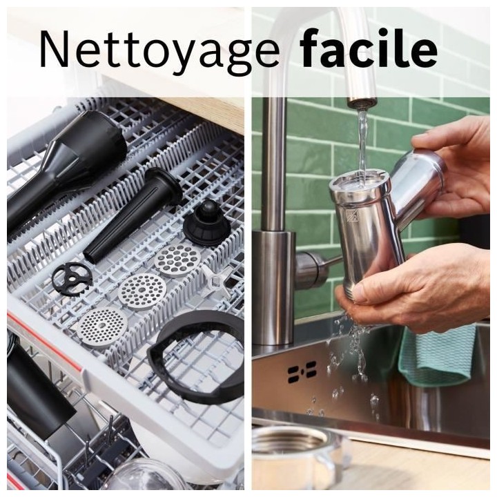 Hachoir a viande - BOSCH - MFWS420W Série 4 - Blanc - 500 W - moteur