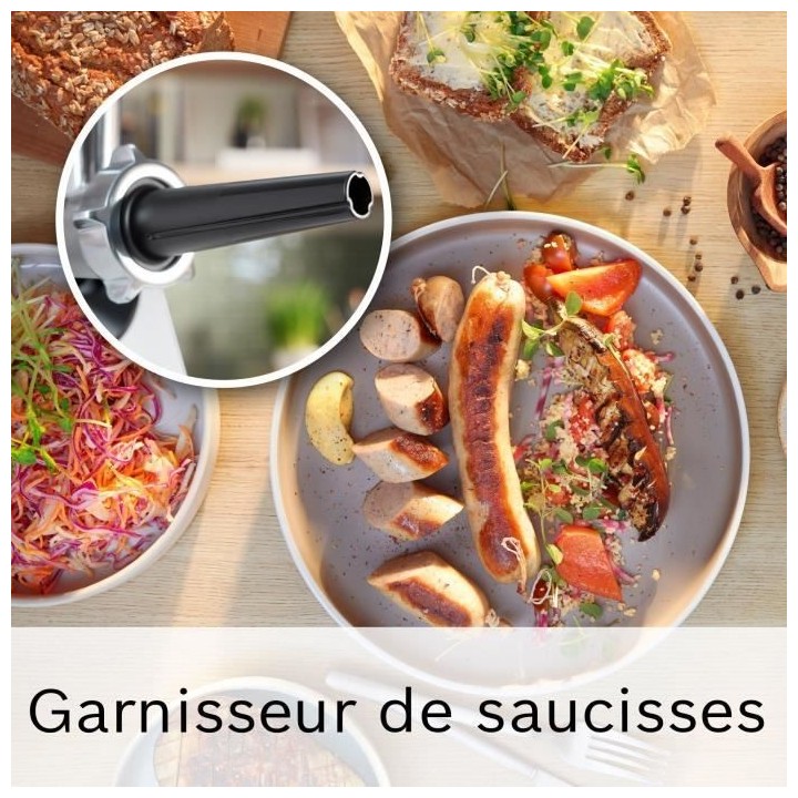 Hachoir a viande - BOSCH - MFWS420W Série 4 - Blanc - 500 W - moteur