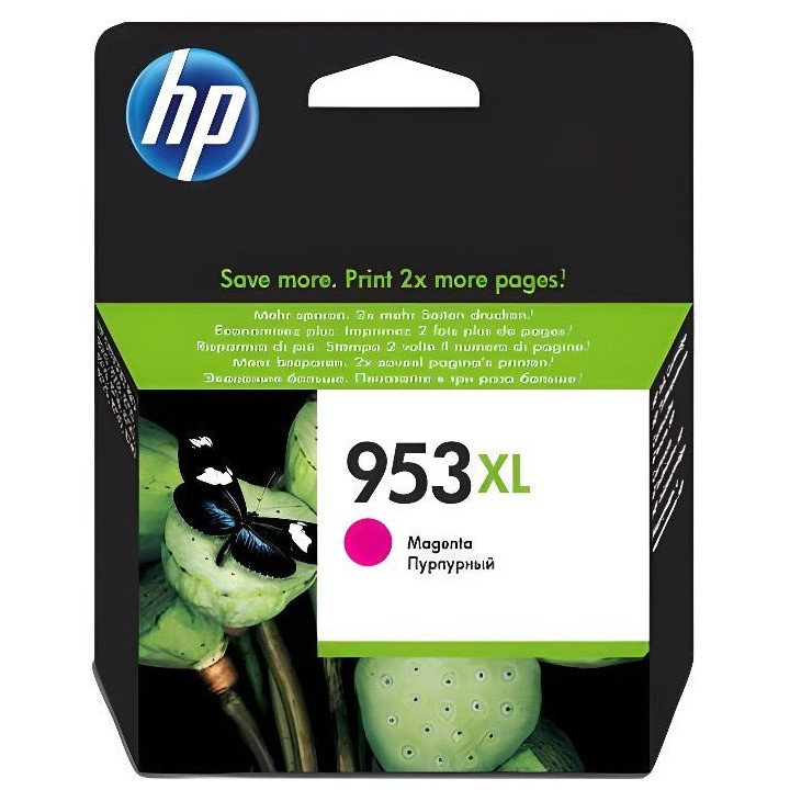 HP 953XL Cartouche d'encre magenta grande capacité authentique (F6U17