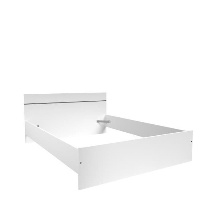 Chambre complete BOSTON : Lit adulte 140x190 + Commode + 2 Chevets - D