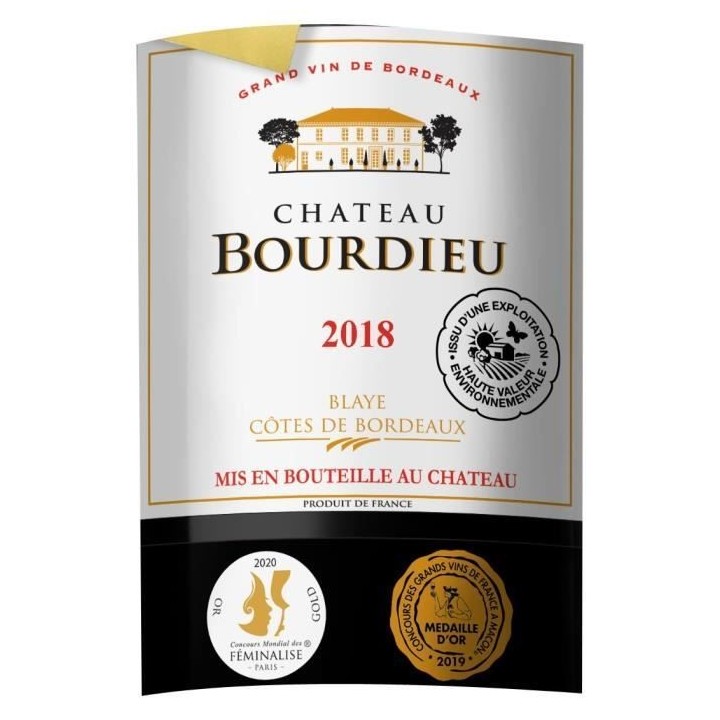 Château Bourdieu 2018 Blaye Côtes de Bordeaux - Vin rouge de Bordeau
