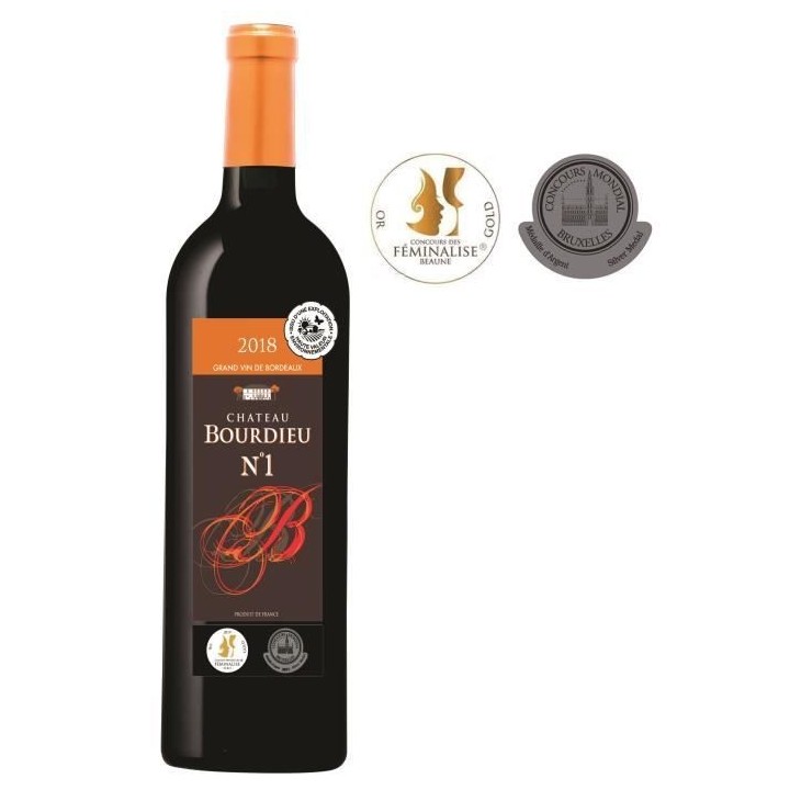 Château Bourdieu N°1 2018 Blaye Côtes de Bordeaux - Vin rouge de Bo