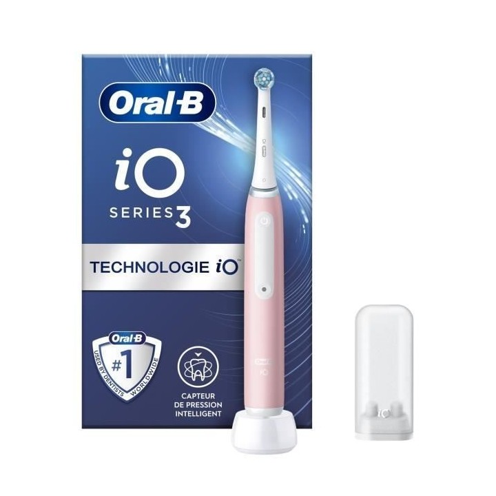 Brosse a dents électrique - ORAL-B - iO3 - Rose - 3D oscillo-rotation