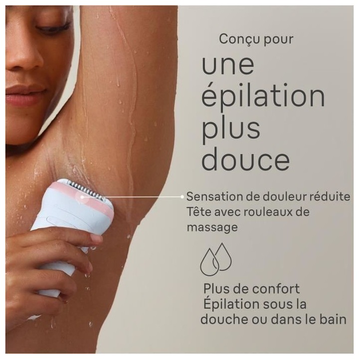 Épilateur électrique - BRAUN - Silk-épil 7 - Épilation facile - Pe