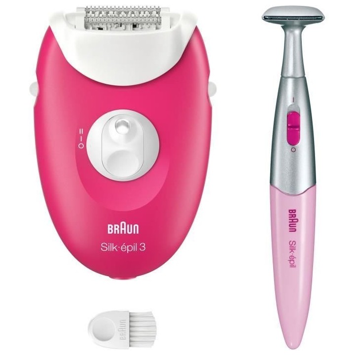Épilateur électrique filaire - BRAUN - Silk-épil 3 - Une peau douce