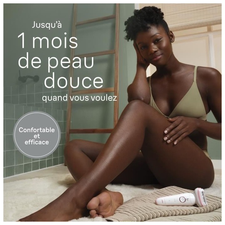 Épilateur électrique - BRAUN - Silk-épil 9 - Épilation facile - Pe