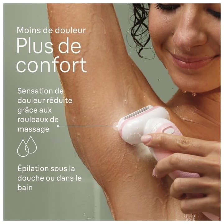 Épilateur électrique - BRAUN - Silk-épil 9 - Épilation facile - Pe